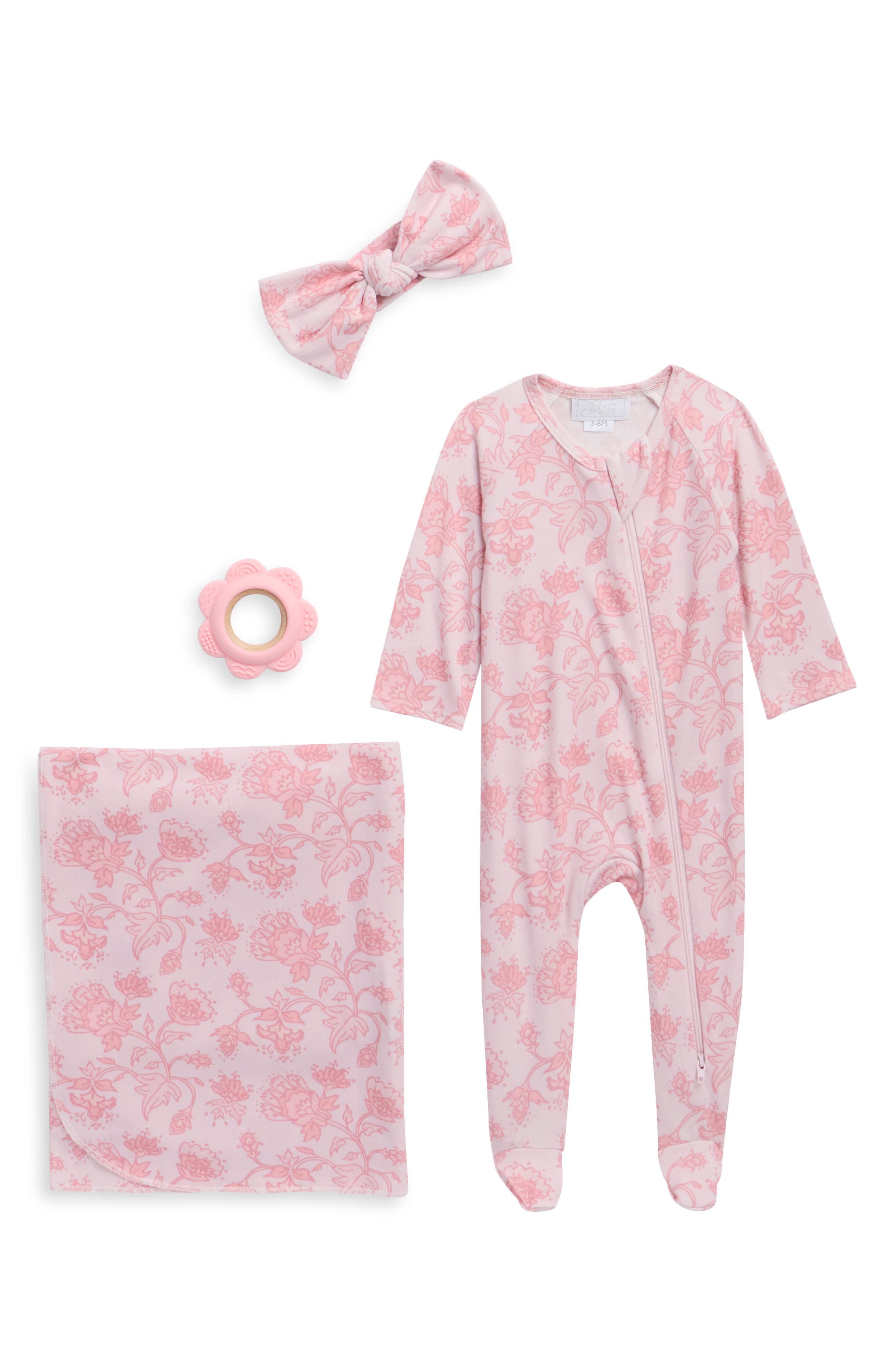 Kids' 4-Piece Footie, Blanket, Headband & Teether Set