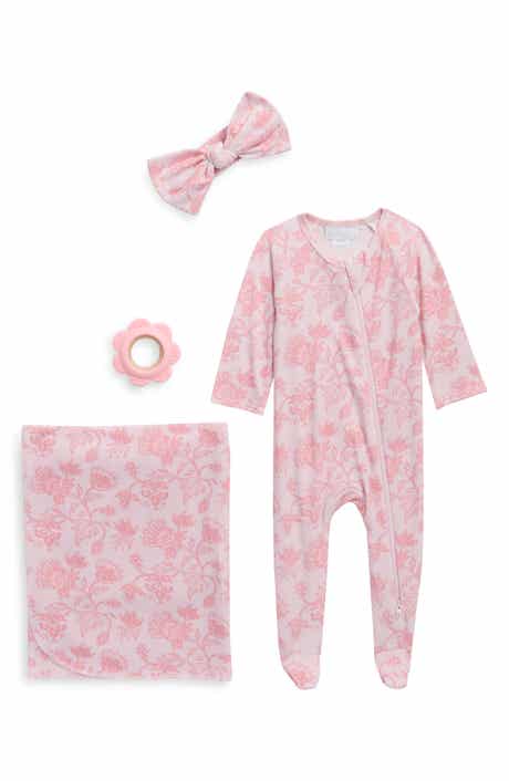 Kids' 4-Piece Footie, Blanket, Headband & Teether Set
