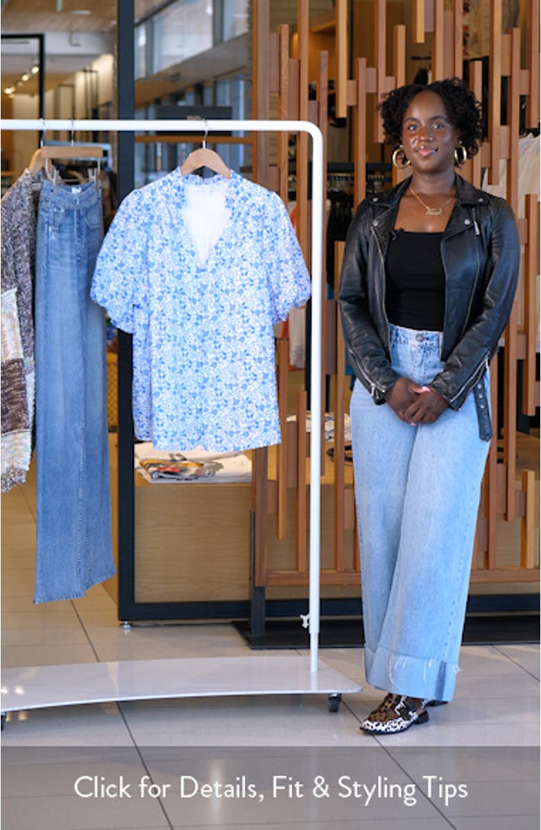 Maisie Idara Floral Puff Sleeve Top, sales video thumbnail