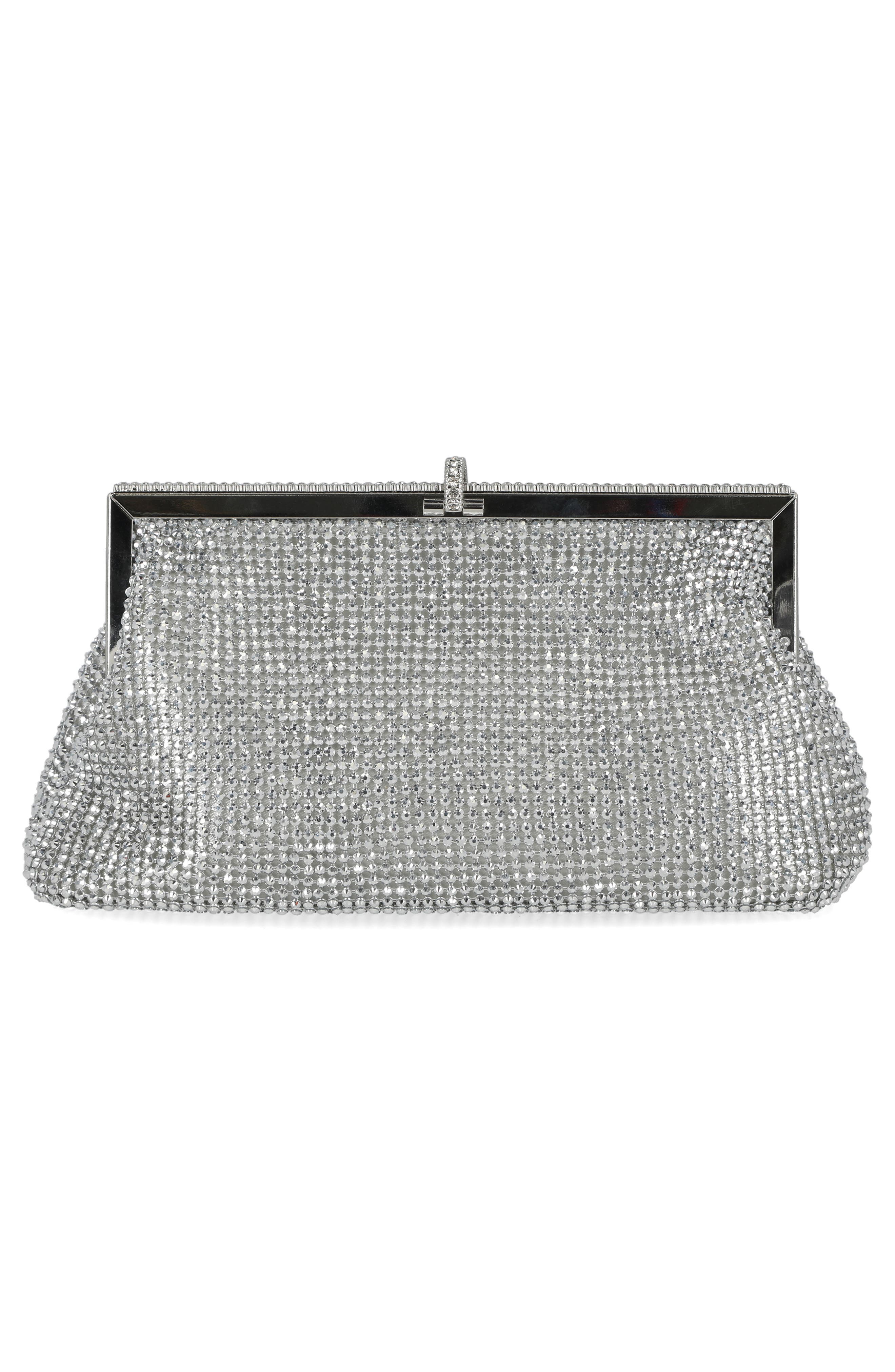 Jessica McClintock Garnet Frame Clutch, Alternate, color, 