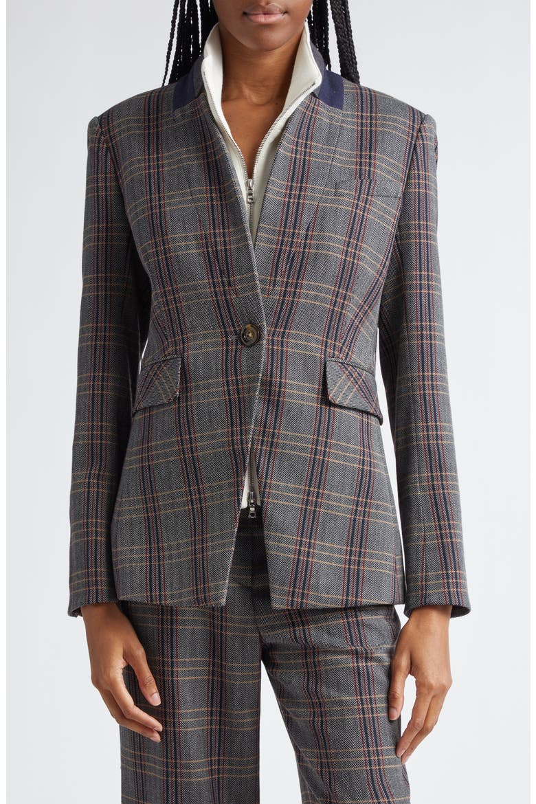 Orchid Plaid Dickey Jacket, Alternate, color, INK MULTI