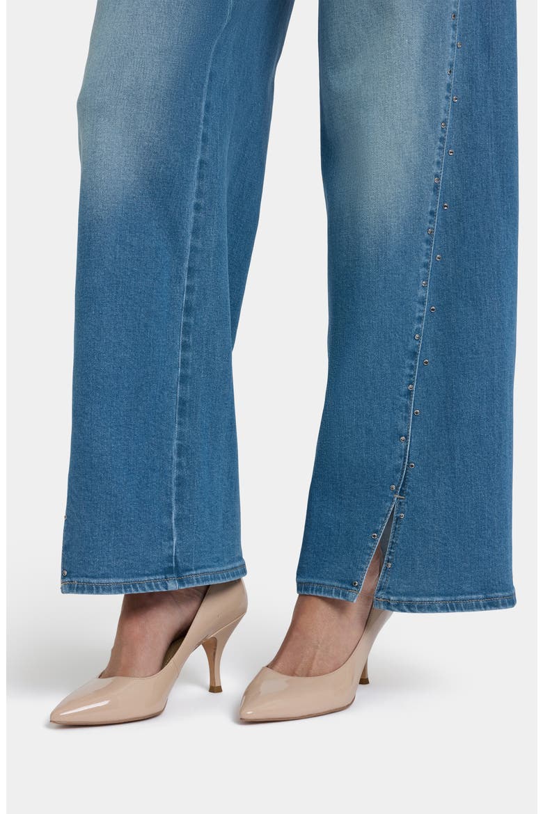 Teresa Rhinestone Wide Leg Jeans, Alternate, color, AVENUE BLUE