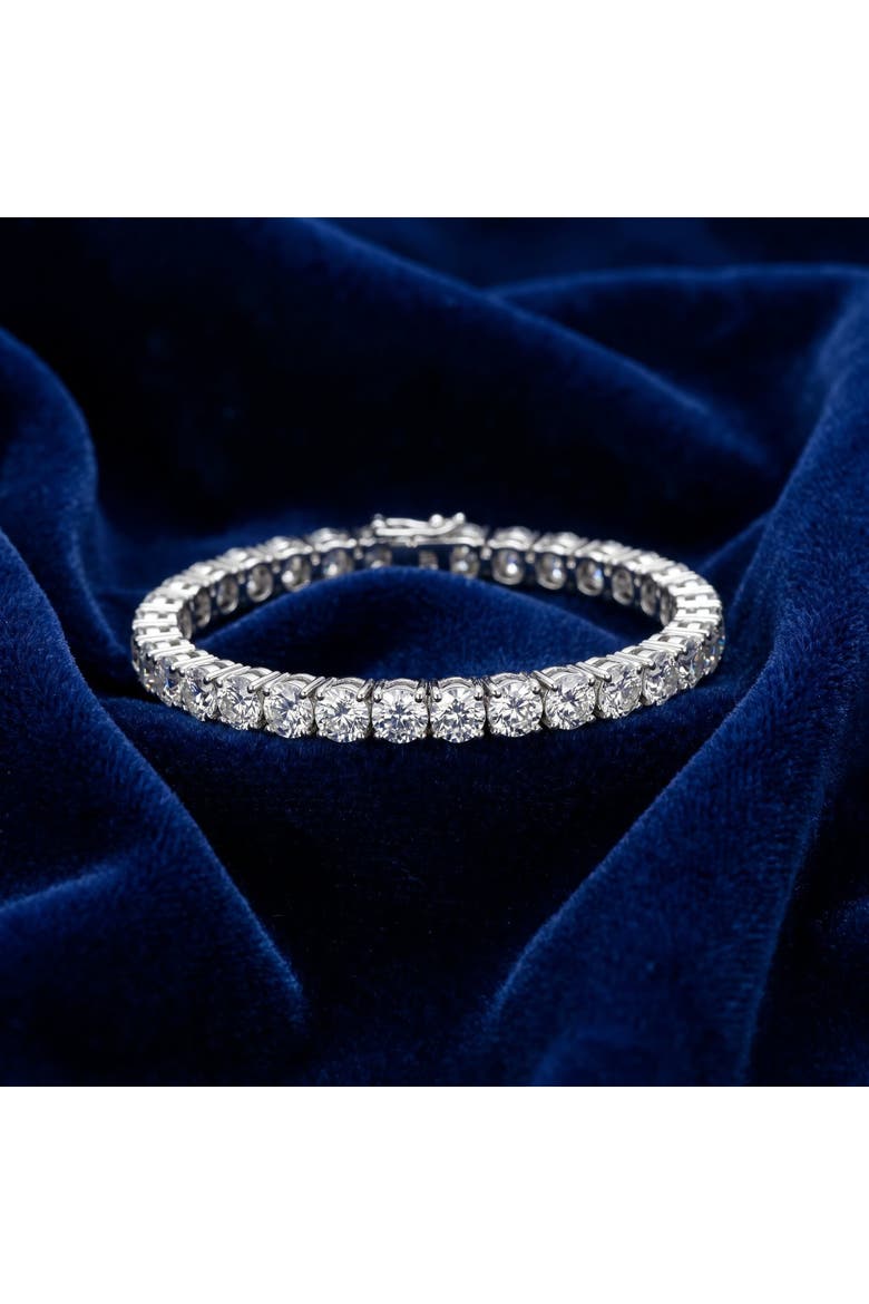 2 - 10Ct TW Flexible Diamond Bangle Tennis Bracelet Lab Grown 14k Gold, Alternate, color, White Gold - 3Ct