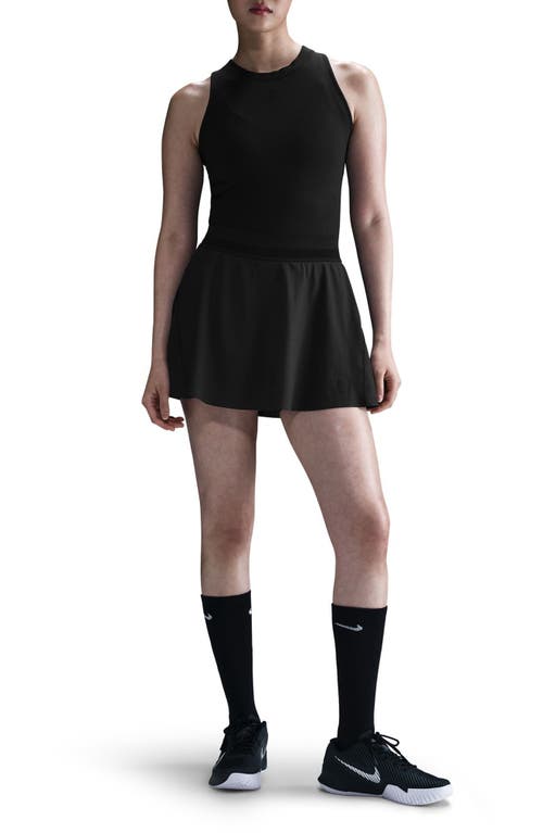 Nike Court Ace Advantage Dri-fit High Waist Tennis Skirt In Black