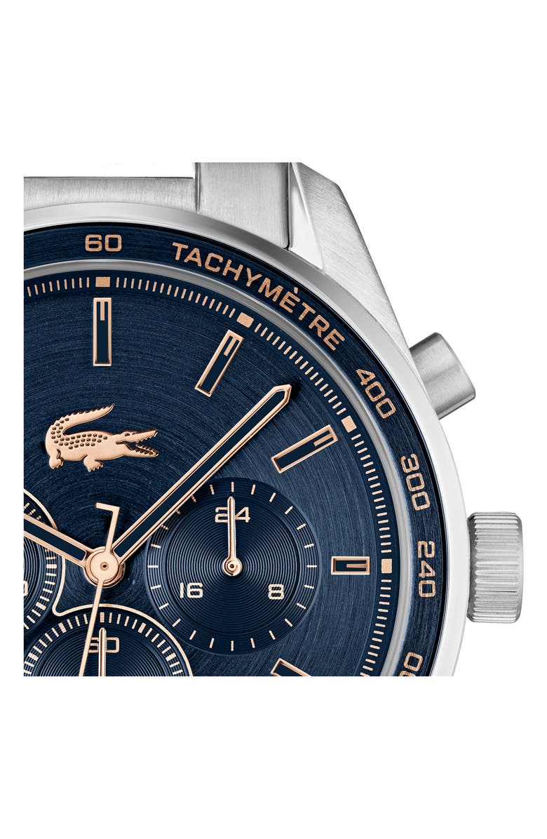 Lacoste Boston Chronograph Bracelet Watch, 42mm, Alternate, color, Navy