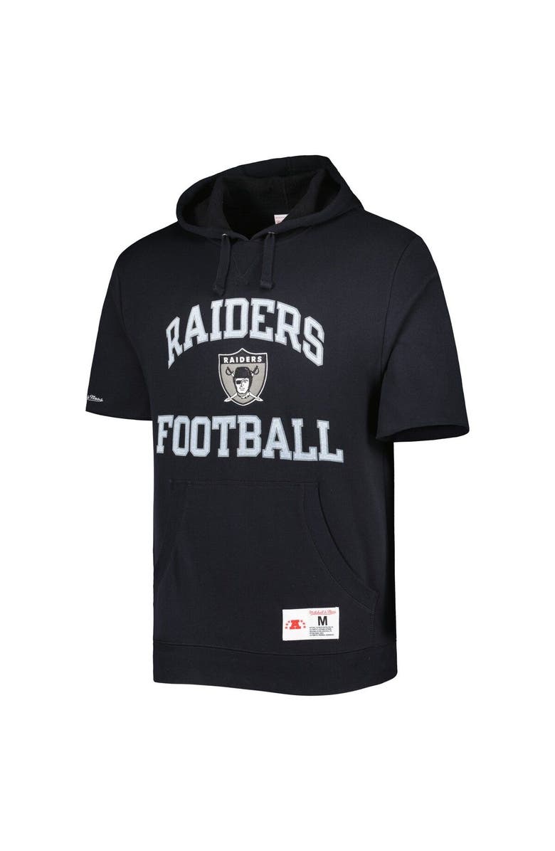 Mitchell & Ness Men's Mitchell & Ness Black Las Vegas Raiders Washed Short Sleeve Pullover Hoodie, Alternate, color, Black