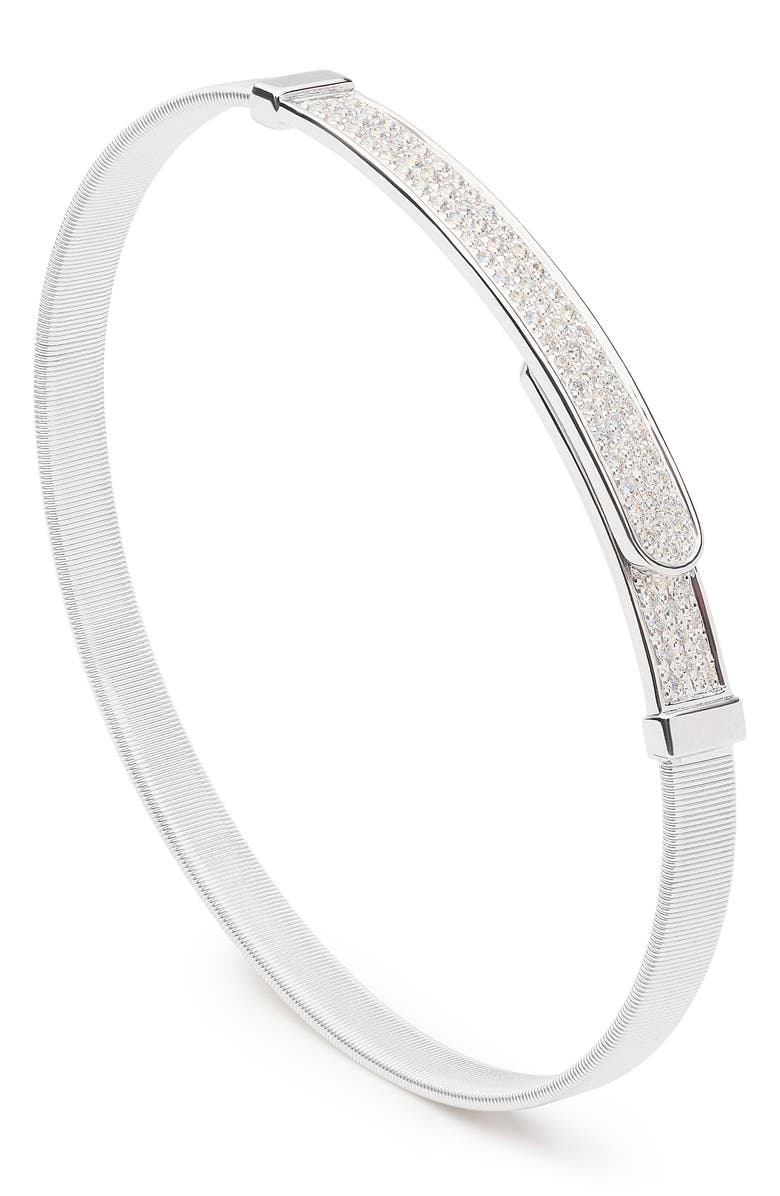 Marco Bicego Masai Thin 18K Gold Coil & Diamond Bangle, Main, color,