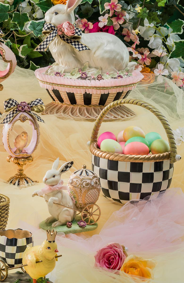 MACKENZIE CHILDS Courtly Check Large Basket, Alternate, color, Black