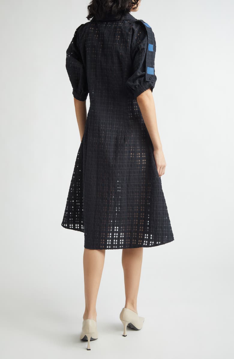 KÚR Patch Panel Midi Dress, Alternate, color, Black