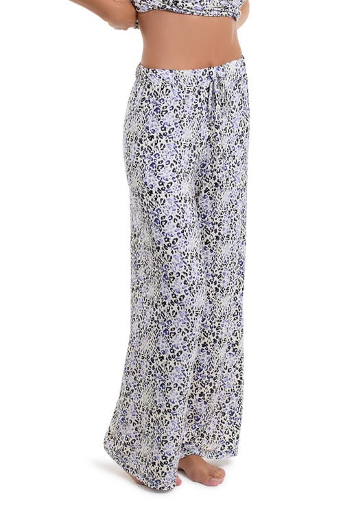 Hanky Panky Unwind Modal Drawstring Wide Leg Pant In Animal Print