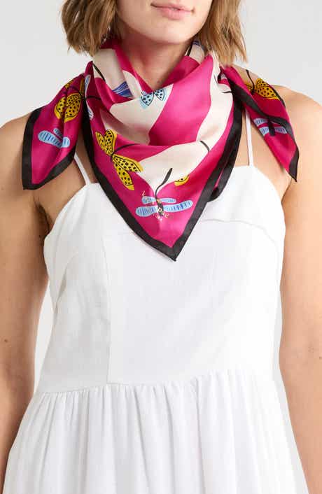dragonfly silk square scarf