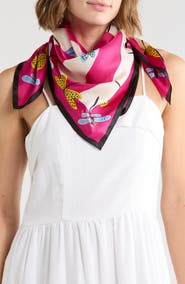 Kate Spade New York dragonfly silk square scarf