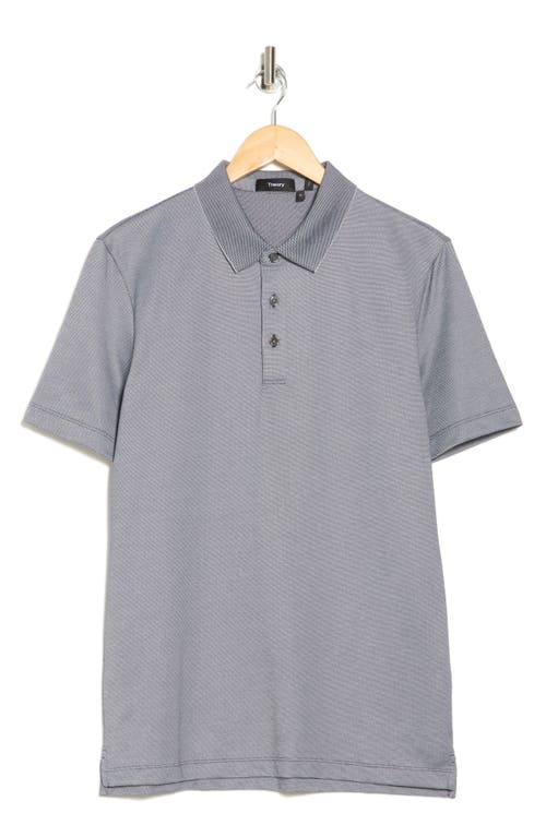 Theory Micro Jacquard Polo In Gray