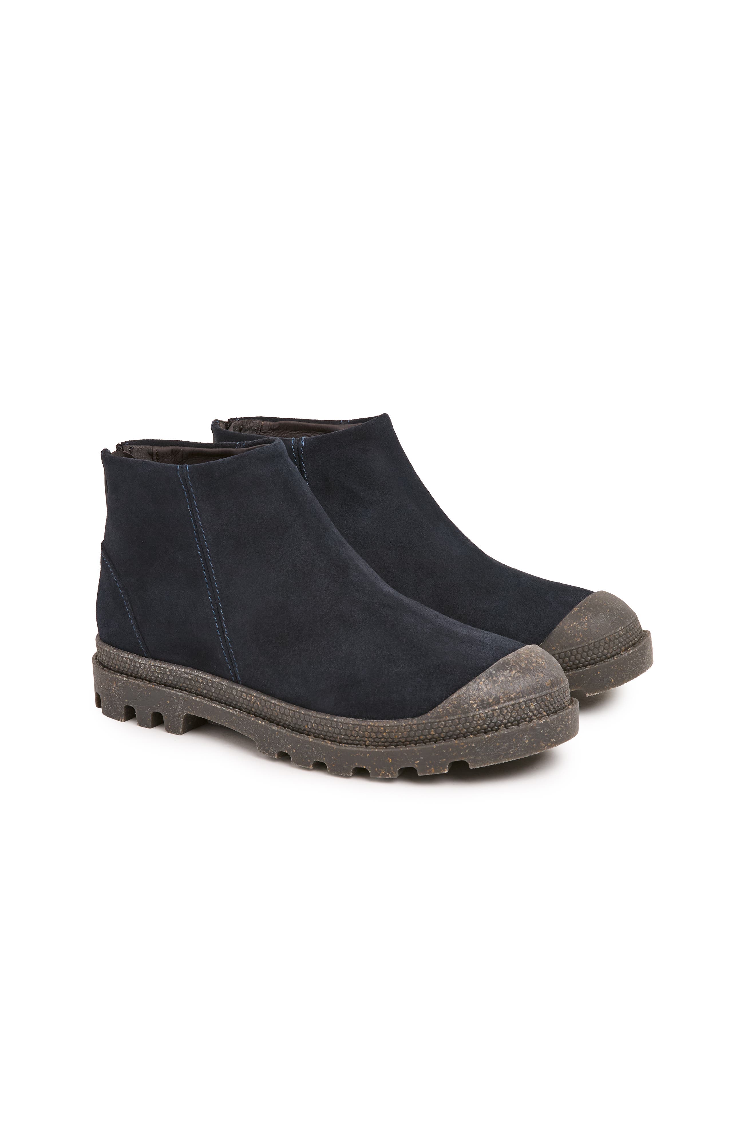 Toe Cap Ankle Boot, Alternate, color, Navy