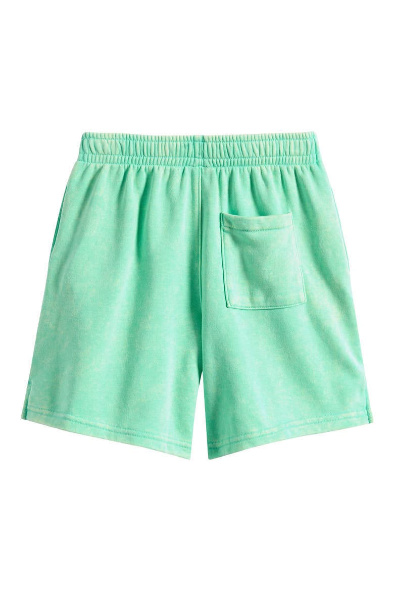 Kids' Brooklyn Fleece Acid Wash Sweat Shorts, Alternate, color, GREENGLOW