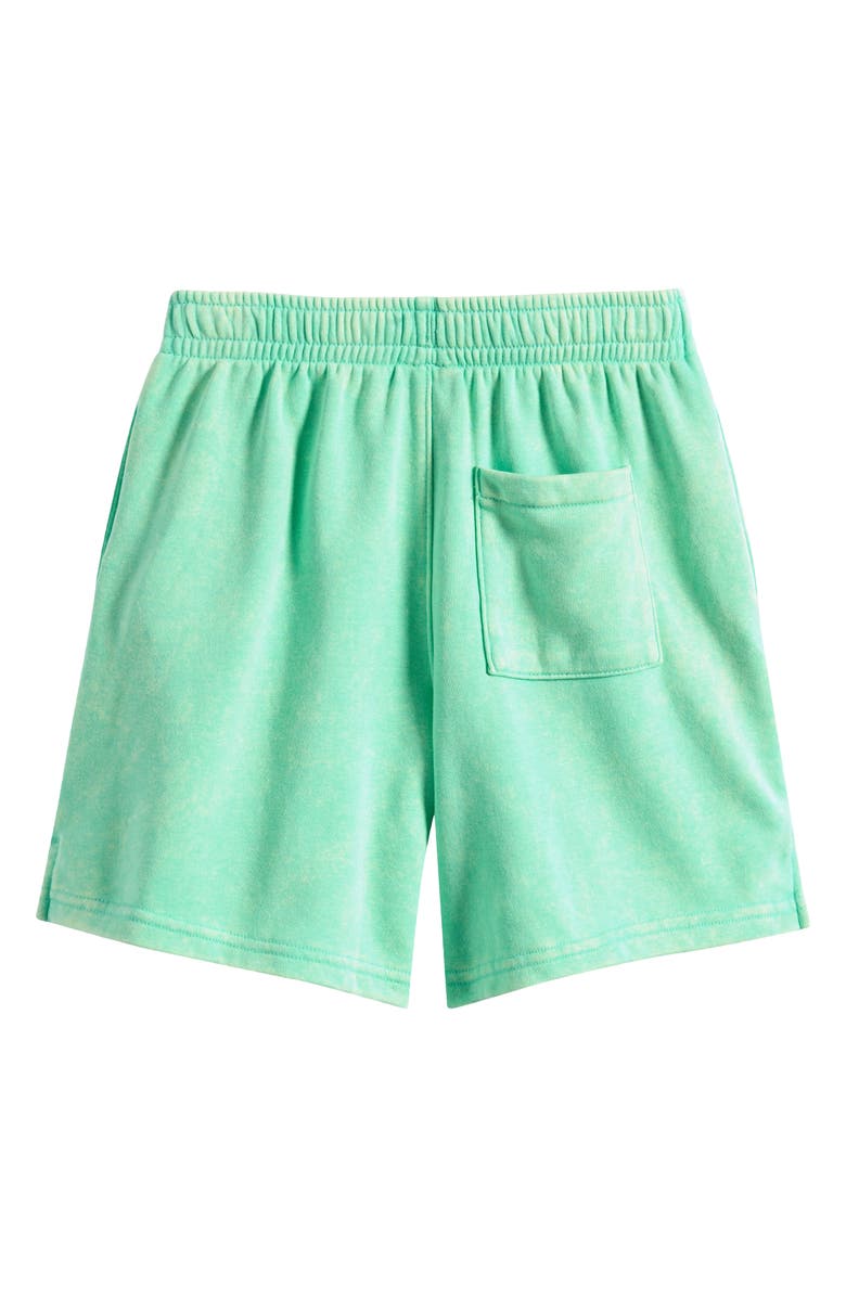 Jordan Kids' Brooklyn Fleece Acid Wash Sweat Shorts, Alternate, color, Greenglow