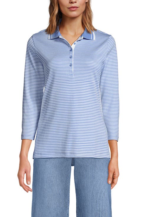 3/4 Sleeve Supima Cotton Polo Shirt