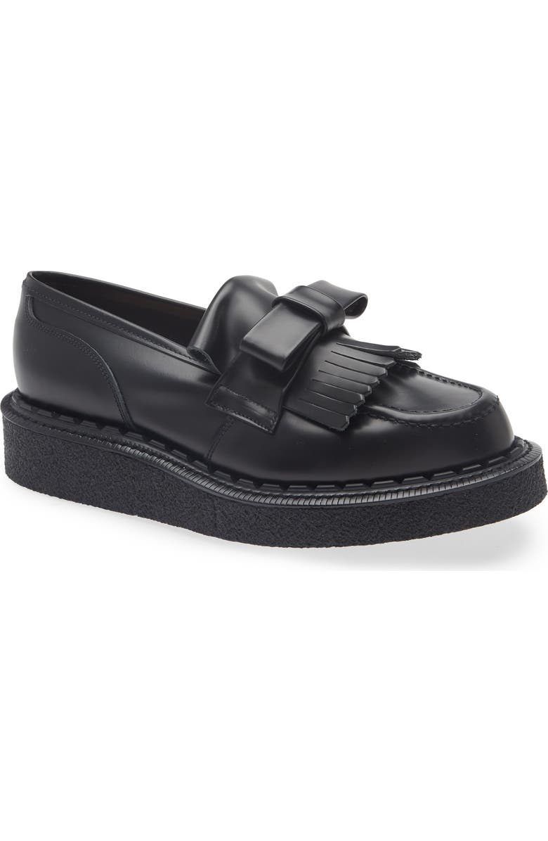 Comme des Garçons Girl x George Cox Ribbon Platform Loafer, Main, color, Black