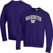 Champion Men's Champion Purple Washington Huskies Arch Over Logo Pullover Sweatshirt