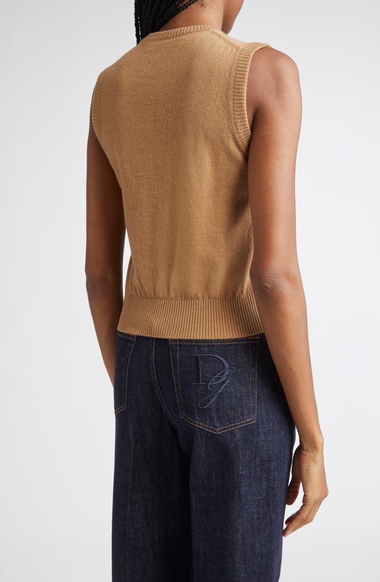 Dolce&Gabbana Cashmere Sweater Vest, Alternate, color, M2186 Marrone Chiaro