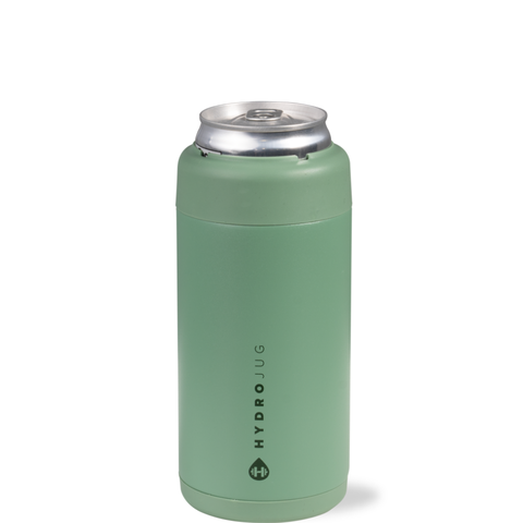 Slim Can Cooler 12oz, Insulated Stainless Steel Cup with Screw-Top Ring 
Non-Slip Rubber Base