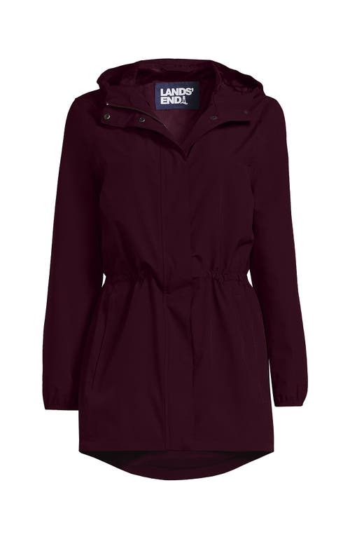 Lands' End Squall Packable Waterproof Raincoat In Brown