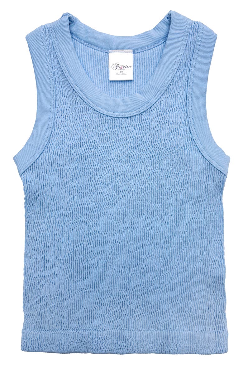 Kids' Smocked Racerback Tank, Main, color, BABY BLUE