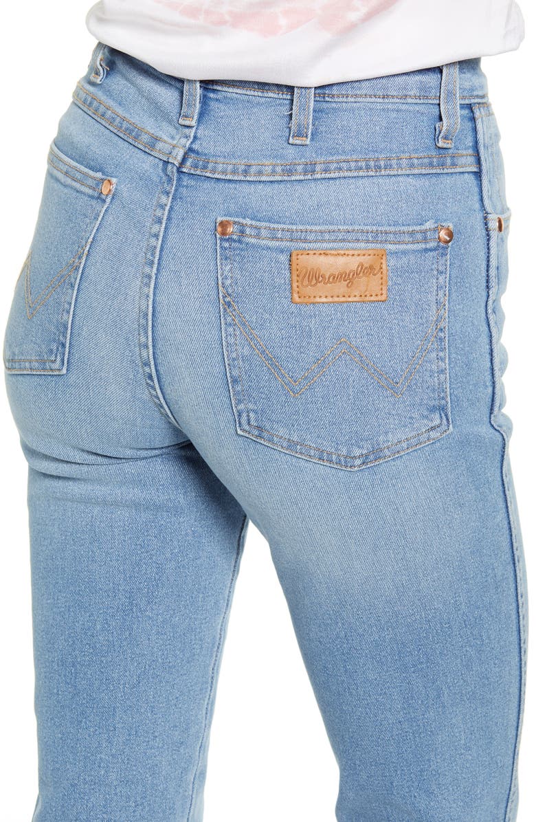 Wrangler Heritage High Waist Ankle Straight Leg Jeans, Alternate, color, 