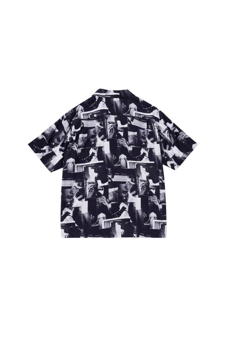 Printed Still Shirt, Alternate, color, Black