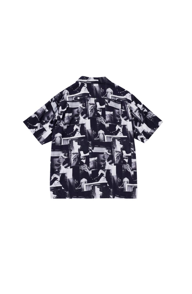 vowels Printed Still Shirt, Alternate, color, Black