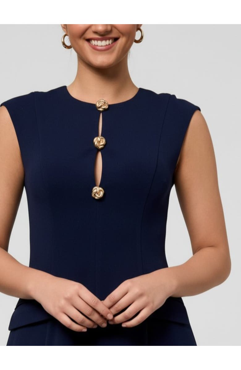 RACHEL Rachel Roy Ricki Sleeveless Mini Dress, Alternate, color, Navy