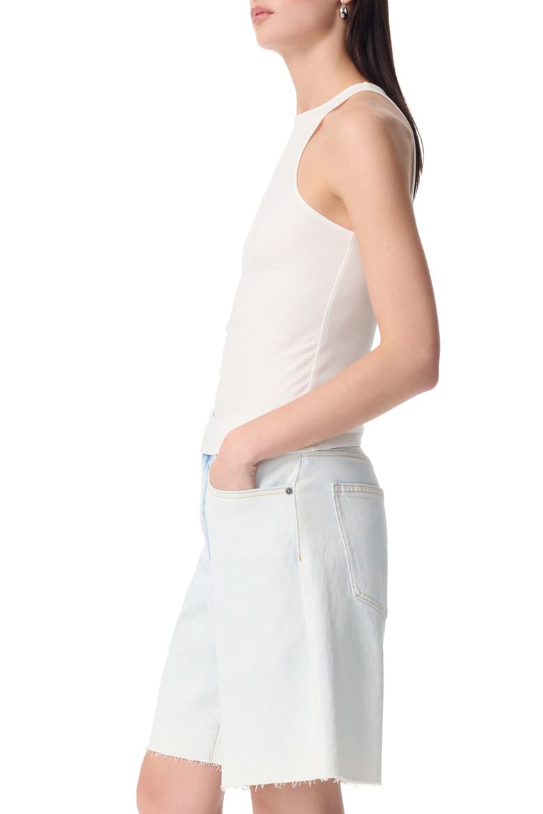 Tiane Racerback Rib Tank, Alternate, color, SNOW WHITE