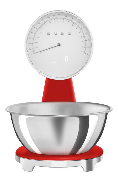 Smeg 50's Style Kitchen Scale In Red
