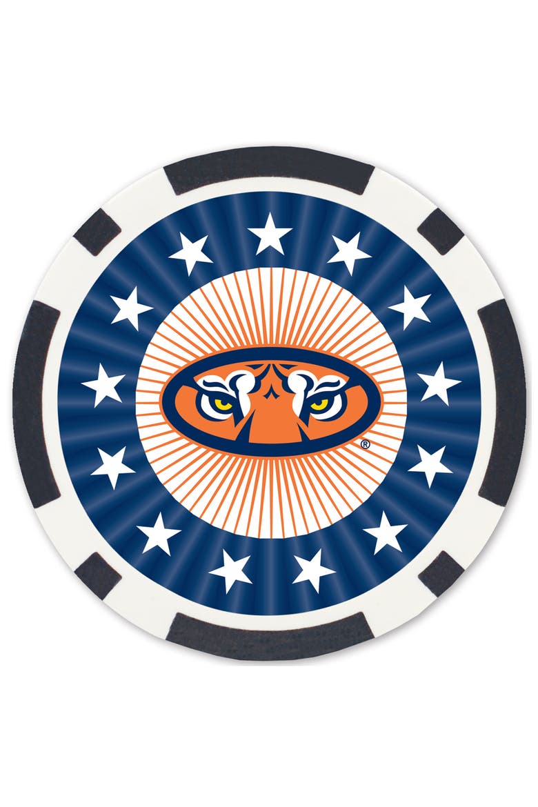 Auburn Tigers 100 Piece Poker Chips, Alternate, color, Multicolor
