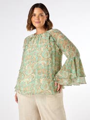 Live Unlimited Print Frill Blouse