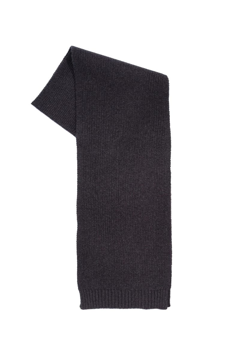 Faherty Half Cardigan Jackson Scarf, Main, color, Dark Ash Feeder