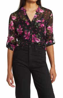 Jasmine Chiffon Button-Up Shirt