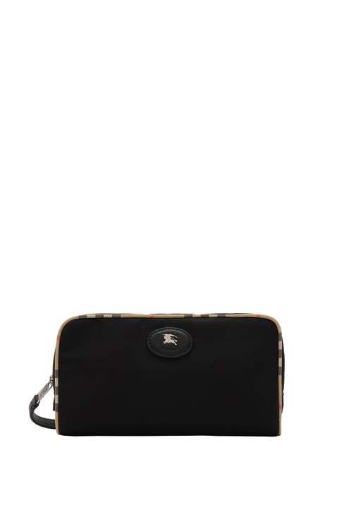 Medium Check Trim Travel Pouch