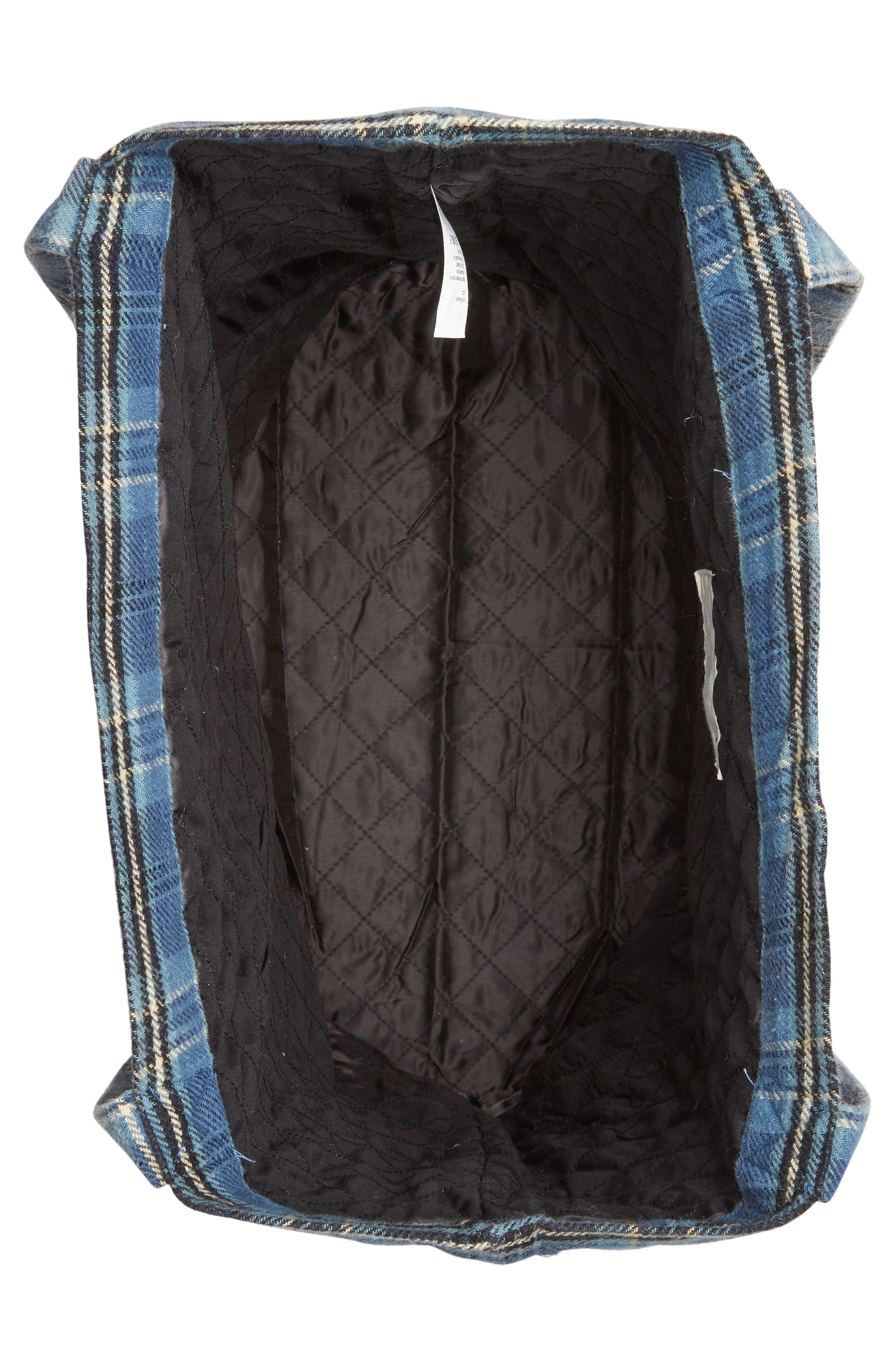 R13 Medium Plaid Cotton Flannel Tote, Alternate, color, 