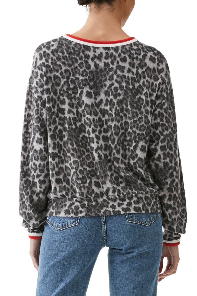 Tate Animal Print Sweater, Alternate, color, GREY COMBO