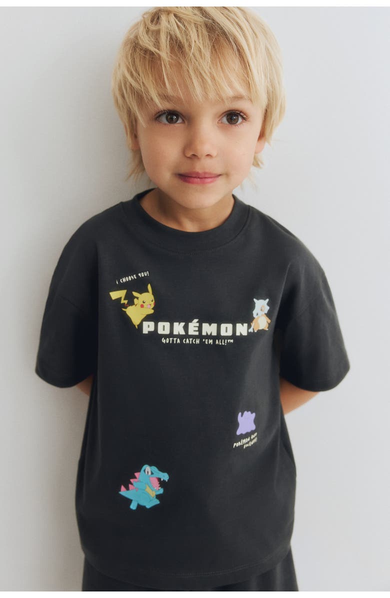 H&M 2-piece printed set, Alternate, color, Black/Pokémon