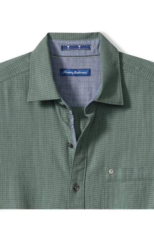 Tommy Bahama Dorado Stretch Cotton Button-up Shirt In Green