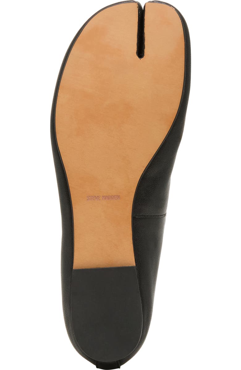 Steve Madden Calico Split Toe Ballet Flat, Alternate, color, Black Leather