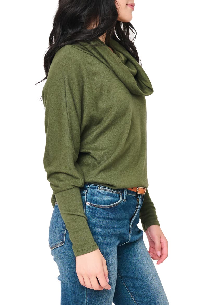 Cozy Up Cowl Neck Sweater, Alternate, color, MARTINI OLIVE