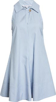 Veronica Beard Florenz Cotton Pinstripe Minidress