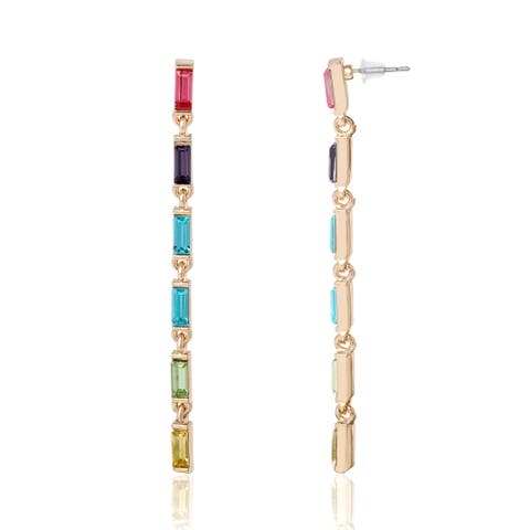 Rainbow Linear Drop Earrings