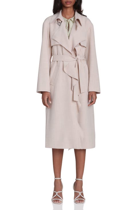 Cascade Drape Trench Coat