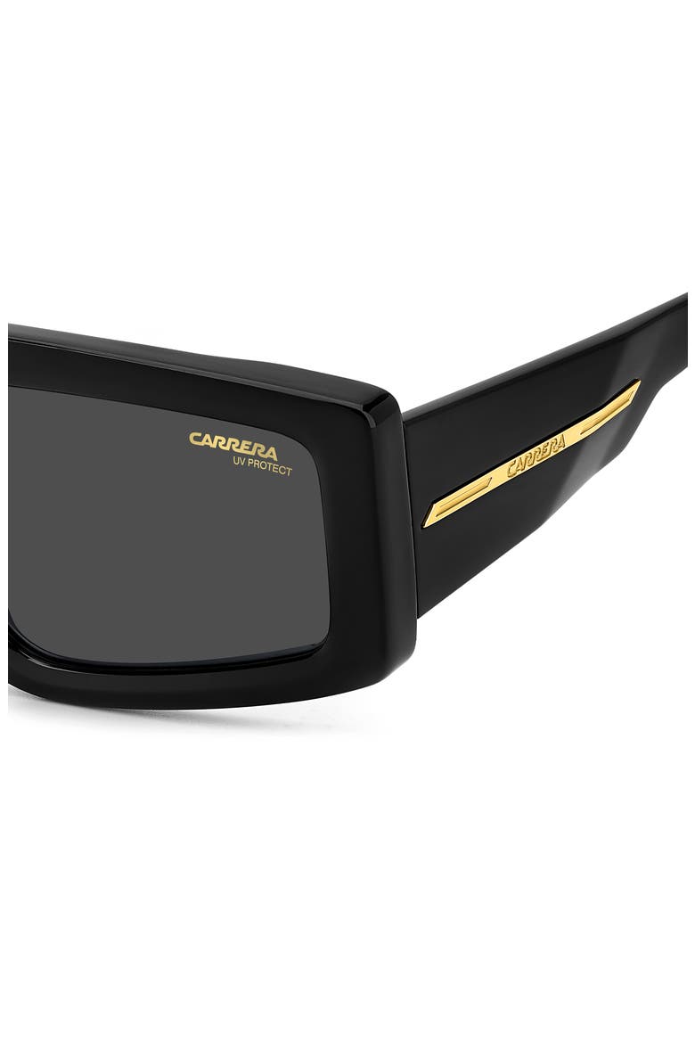 Victory 55mm Square Geometric Sunglasses, Alternate, color, BLACK GOLD/ GREY