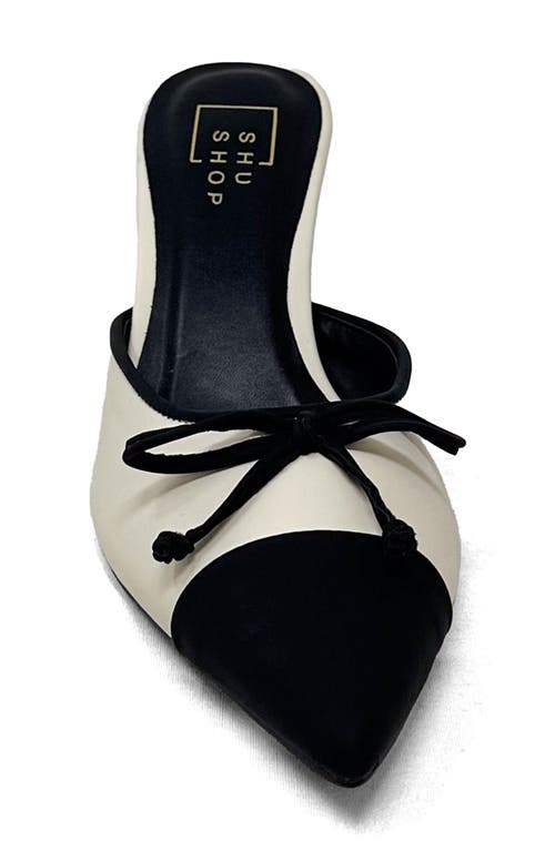 Shushop Naomi Pointed Cap Toe Mule In Neutral