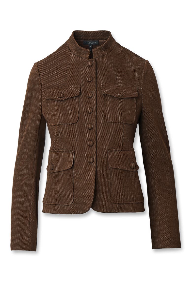 Mercer Ponte Jacquard Blazer, Alternate, color, BROWN MULTI
